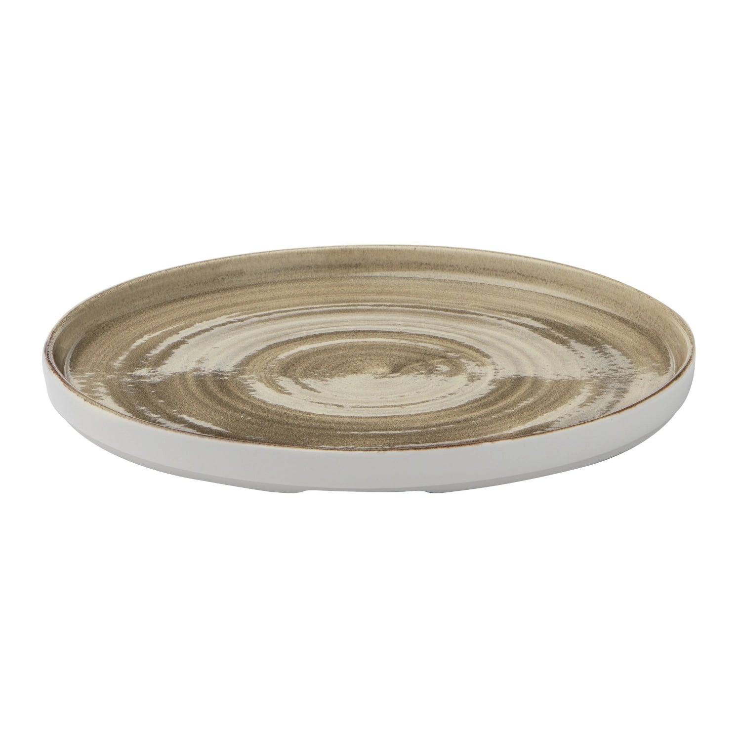 Stonecast Patina Antique taupe Walled plate 26cm, H2cm
