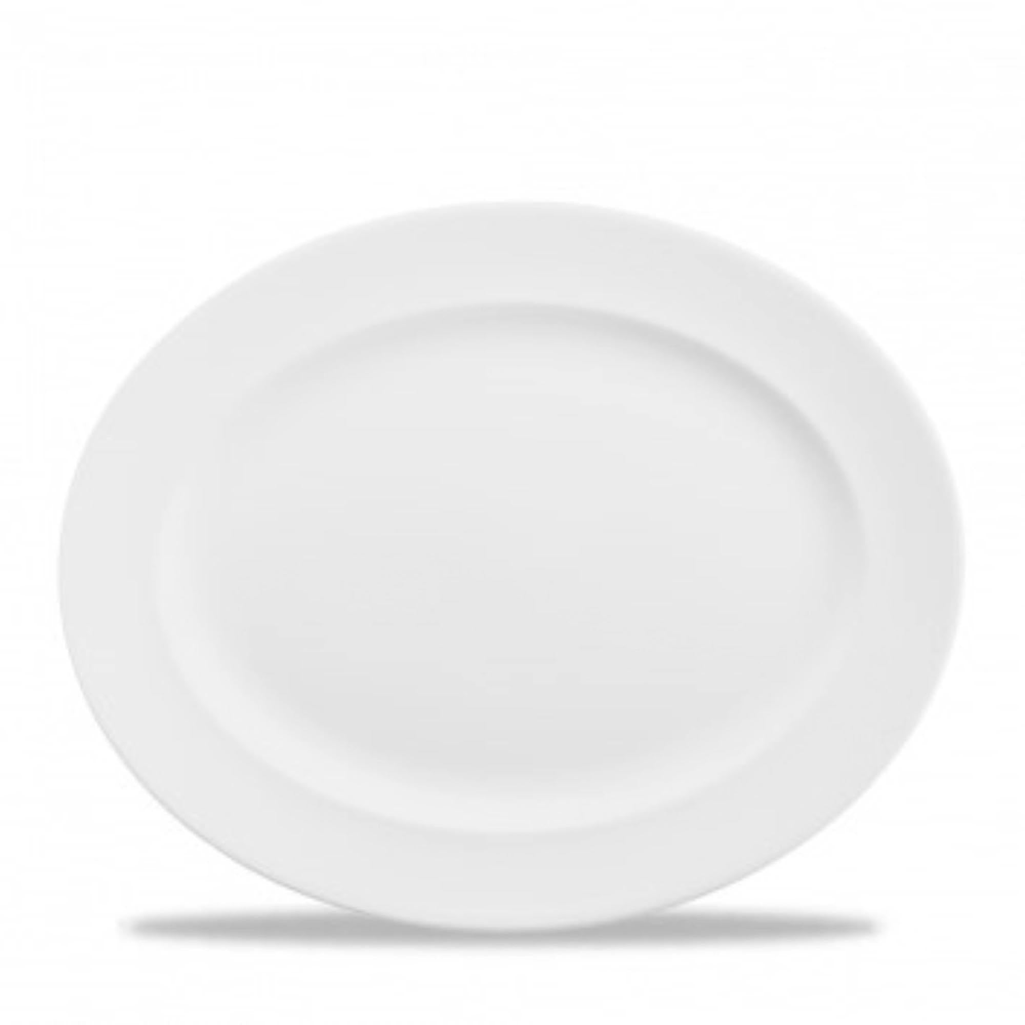Bol classique blanc ovaleee avec jante 36,5x29,3 cm