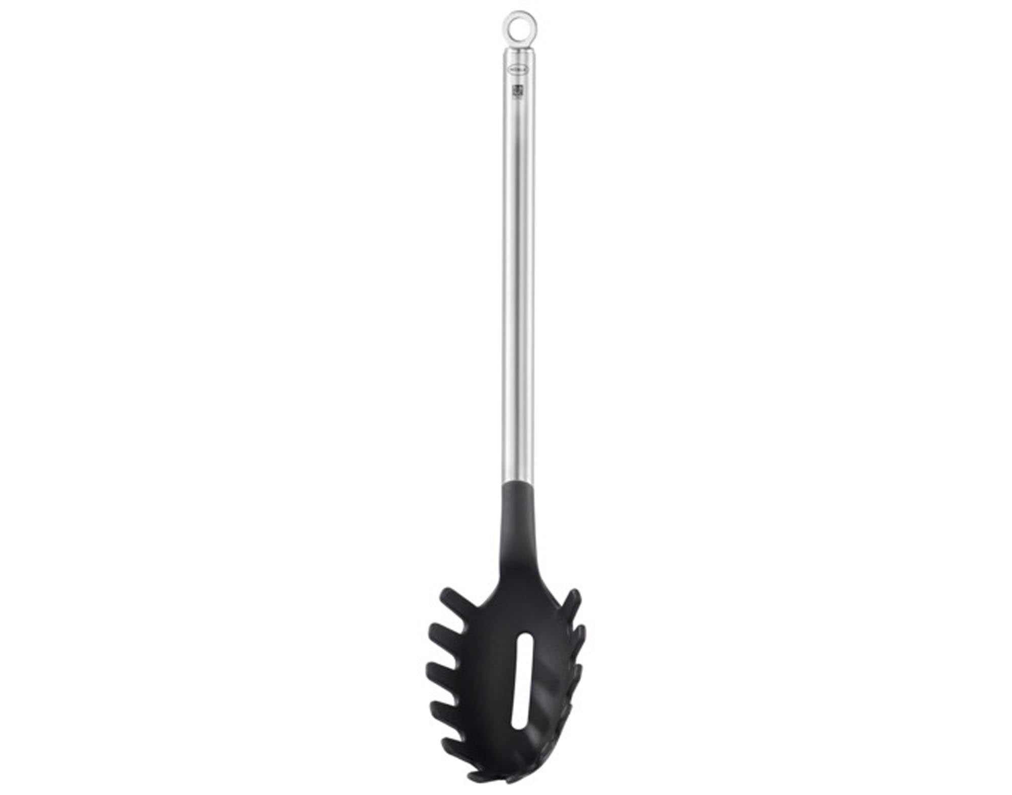 Entdecken Sie den RÖSLE Spaghettilöffel Basic Line 31 cm – ideal für Pasta-Liebhaber! Hochwertiger Edelstahl, ergonomischer Griff, leicht zu reinigen.