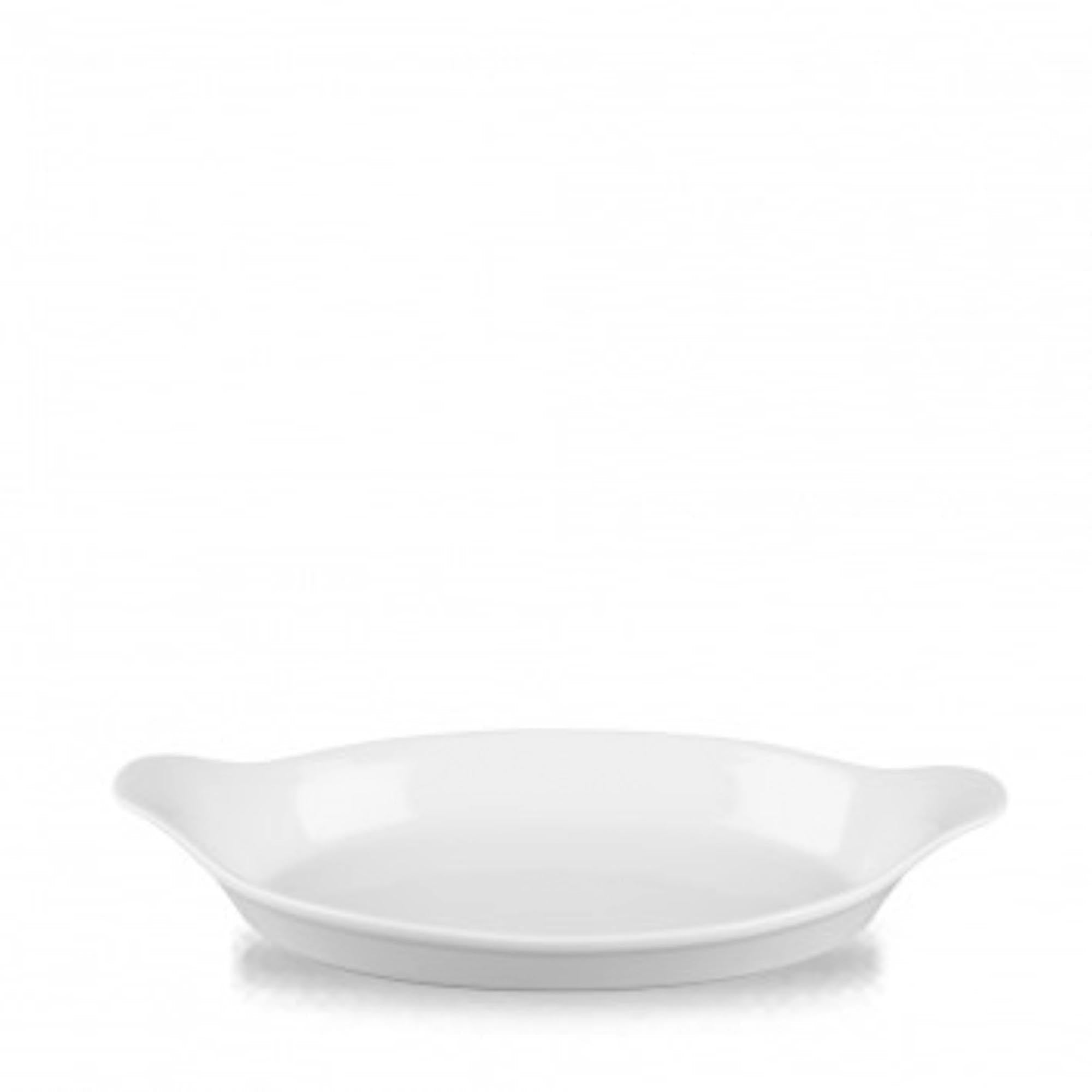 Elegante, ovale Porzellanschale von Churchill, 34.5x19cm, mit Griffen. Ideal für Aufläufe, Salate, ofenfest, spülmaschinengeeignet.