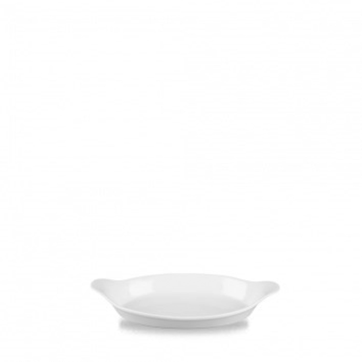 Cookware White oval bowl with handles 20.5x11.3cm