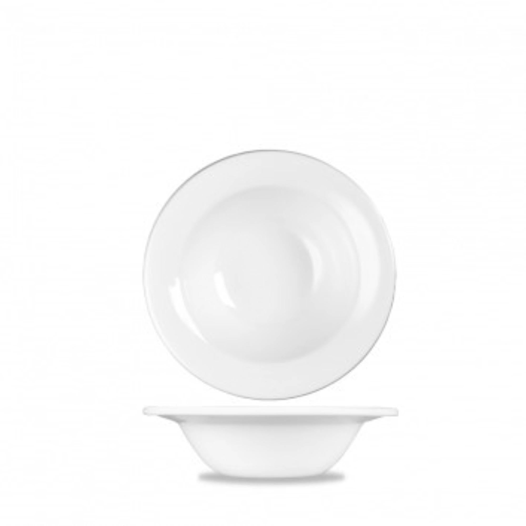 Die Profile White Müslischüssel von Churchill: 17 cm, 25.6 cl, aus robustem Porzellan, spülmaschinen- und mikrowellengeeignet, zeitloses Design.