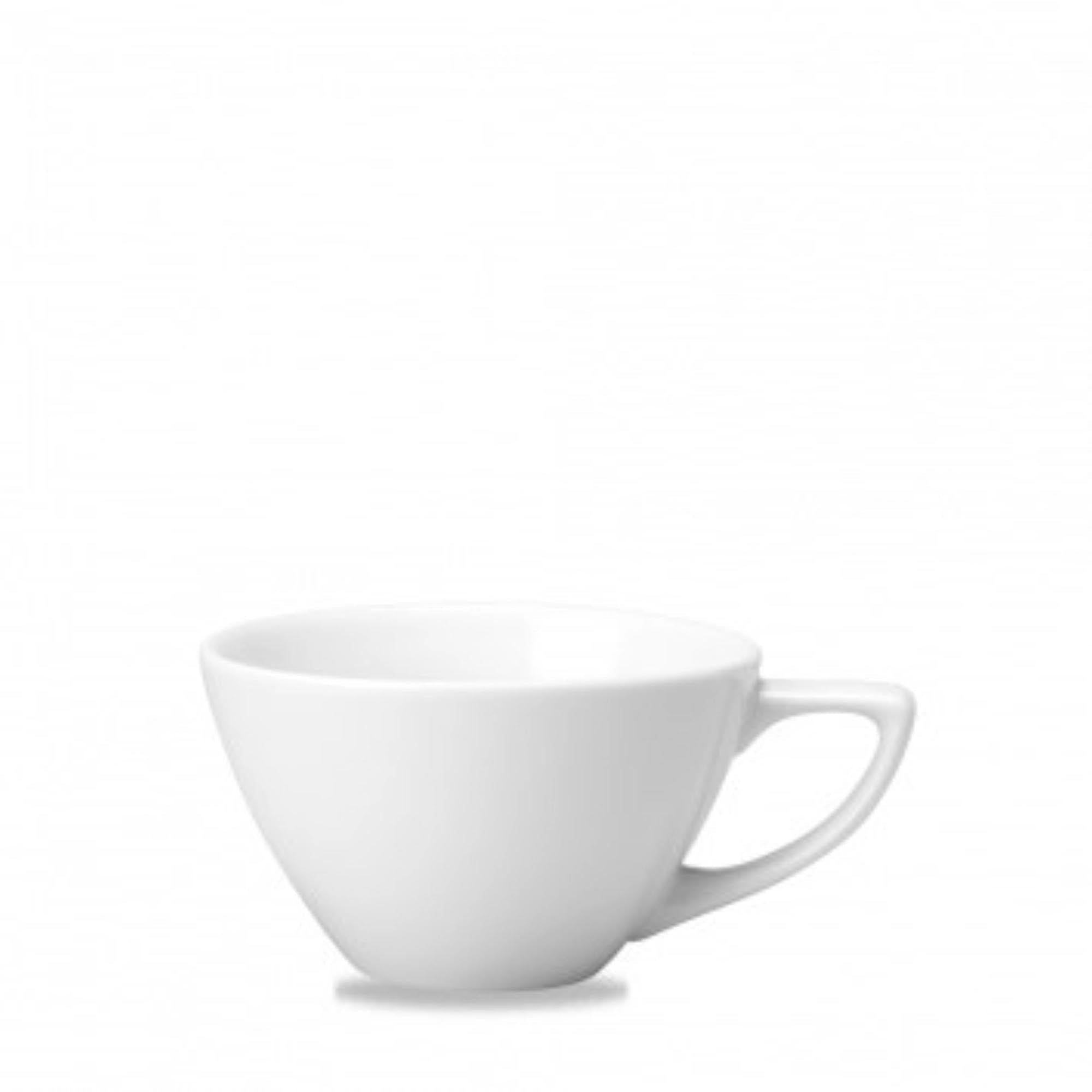 Elegante 40cl Porzellantasse von Churchill, ideal für stilvollen Kaffeegenuss. Robust, spülmaschinenfest, optimales Aroma.