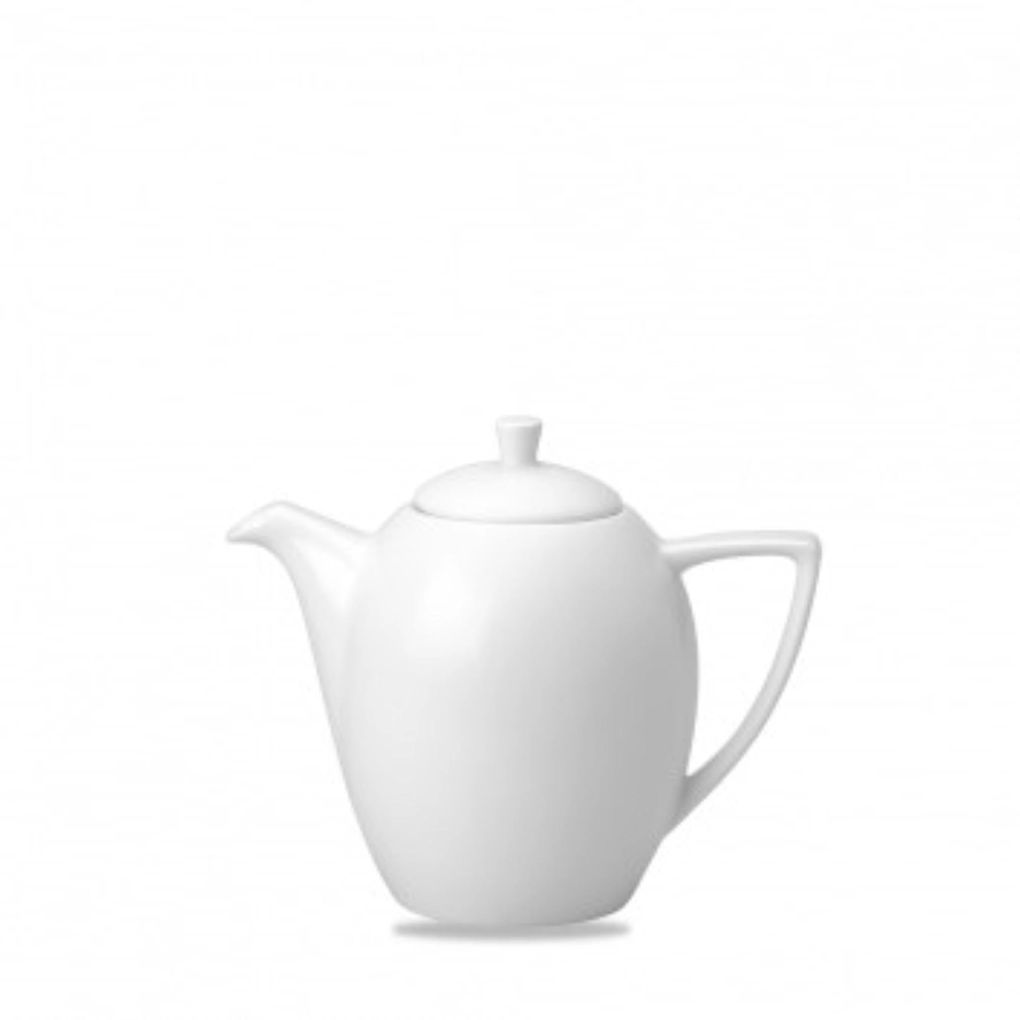 Elegante Ultimo White Kanne von Churchill: 42,6 cm, 13,5 cm hoch, aus hochwertigem Porzellan, spülmaschinenfest, ergonomisch, tropffrei.