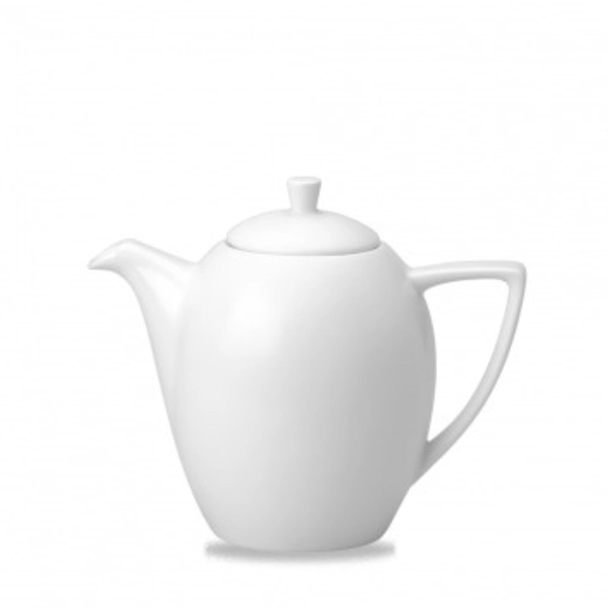 Elegante Ultimo White Kanne von Churchill: 85,2cl, 16cm hoch, robustes Porzellan, spülmaschinen- & mikrowellenfest.