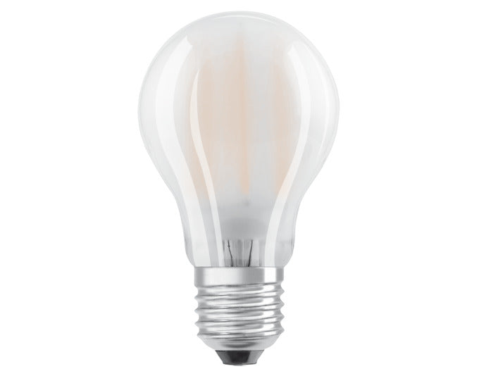 OSRAM LED-Lampe Retrofit Classic A E27 7.0W 806lm frosted Warm White in  präsentiert im Onlineshop von KAQTU Design AG. Leuchtmittel ist von OSRAM