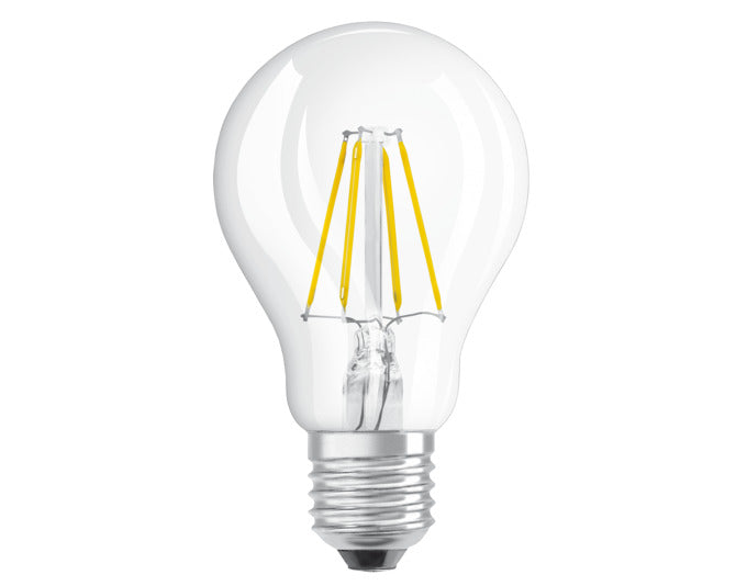OSRAM LED-Lampe Retrofit Star Classic A E27 4.0W 470lm clear Cool White in  präsentiert im Onlineshop von KAQTU Design AG. Leuchtmittel ist von OSRAM