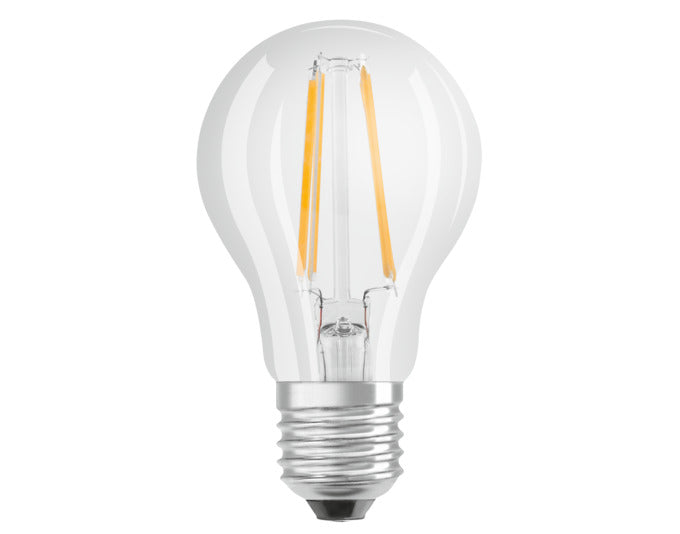 OSRAM LED-Lampe Retrofit Star Classic A E27 7.0W 806lm clear Cool White in  präsentiert im Onlineshop von KAQTU Design AG. Leuchtmittel ist von OSRAM
