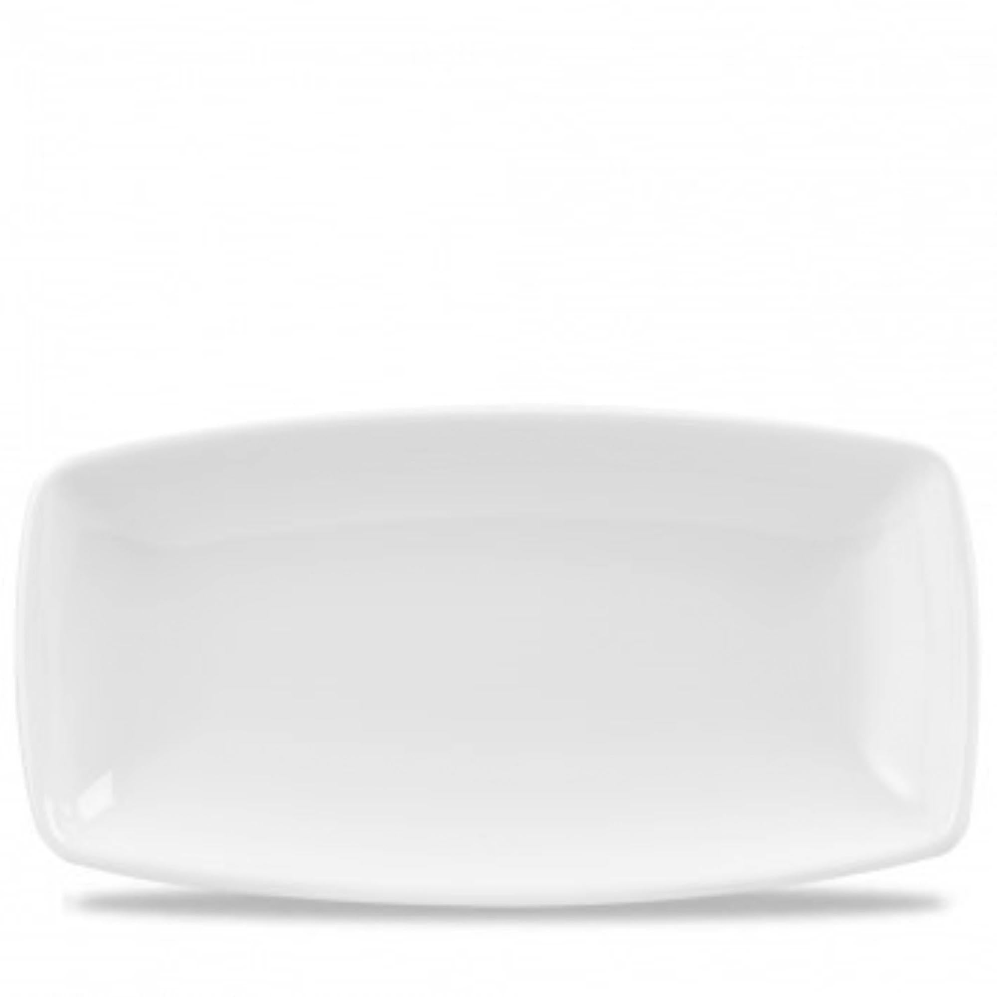 Eleganter, länglicher Teller (35x18,5 cm) aus robustem Porzellan, ideal für kreative Speisenpräsentationen in Gastronomie und Zuhause.