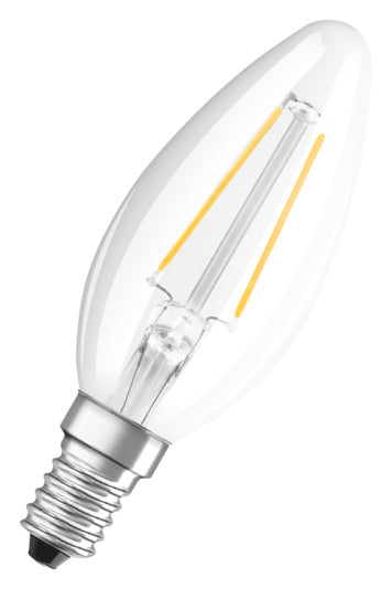 OSRAM LED-Lampe Retrofit Star Classic B E14 2.5W 250lm clear Warm White in  präsentiert im Onlineshop von KAQTU Design AG. Leuchtmittel ist von OSRAM