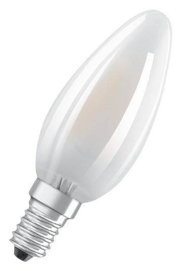 OSRAM LED-Lampe Retrofit Superstar Classic B E14 6.5W 806lm dimmable frosted Warm White in  präsentiert im Onlineshop von KAQTU Design AG. Leuchtmittel ist von OSRAM