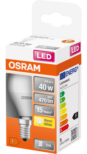 OSRAM LED-Lampe Star Classic P E14 5.5W 470lm frosted Warm White