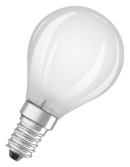 OSRAM LED-Lampe Retrofit Superstar Classic P E14 5.0W 470lm dimmable frosted Warm White in  präsentiert im Onlineshop von KAQTU Design AG. Leuchtmittel ist von OSRAM