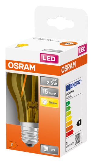 OSRAM LED-Lampe Star Classic A Décor E27 2.5W 235lm clear Yellow