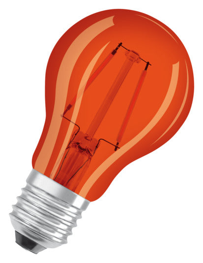 OSRAM LED-Lampe Star Classic A Décor E27 2.5W 235lm clear Orange in  präsentiert im Onlineshop von KAQTU Design AG. Leuchtmittel ist von OSRAM