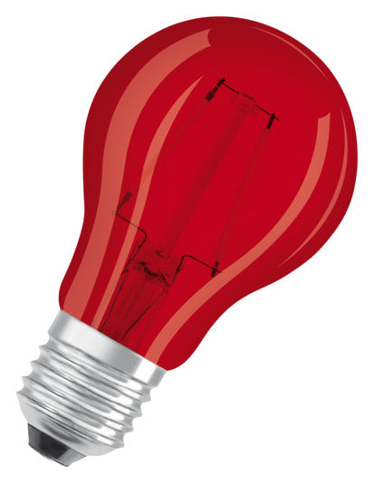 OSRAM LED-Lampe Star Classic A Décor E27 2.5W 235lm clear Red in  präsentiert im Onlineshop von KAQTU Design AG. Leuchtmittel ist von OSRAM
