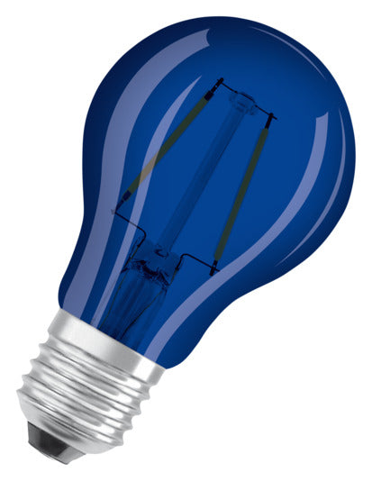 OSRAM LED-Lampe Star Classic A Décor E27 2.5W 235lm clear Blue in  präsentiert im Onlineshop von KAQTU Design AG. Leuchtmittel ist von OSRAM