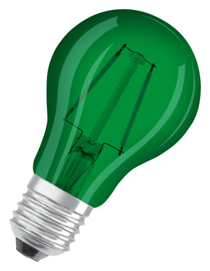 OSRAM LED-Lampe Star Classic A Décor E27 2.5W 235lm clear Green in  präsentiert im Onlineshop von KAQTU Design AG. Leuchtmittel ist von OSRAM