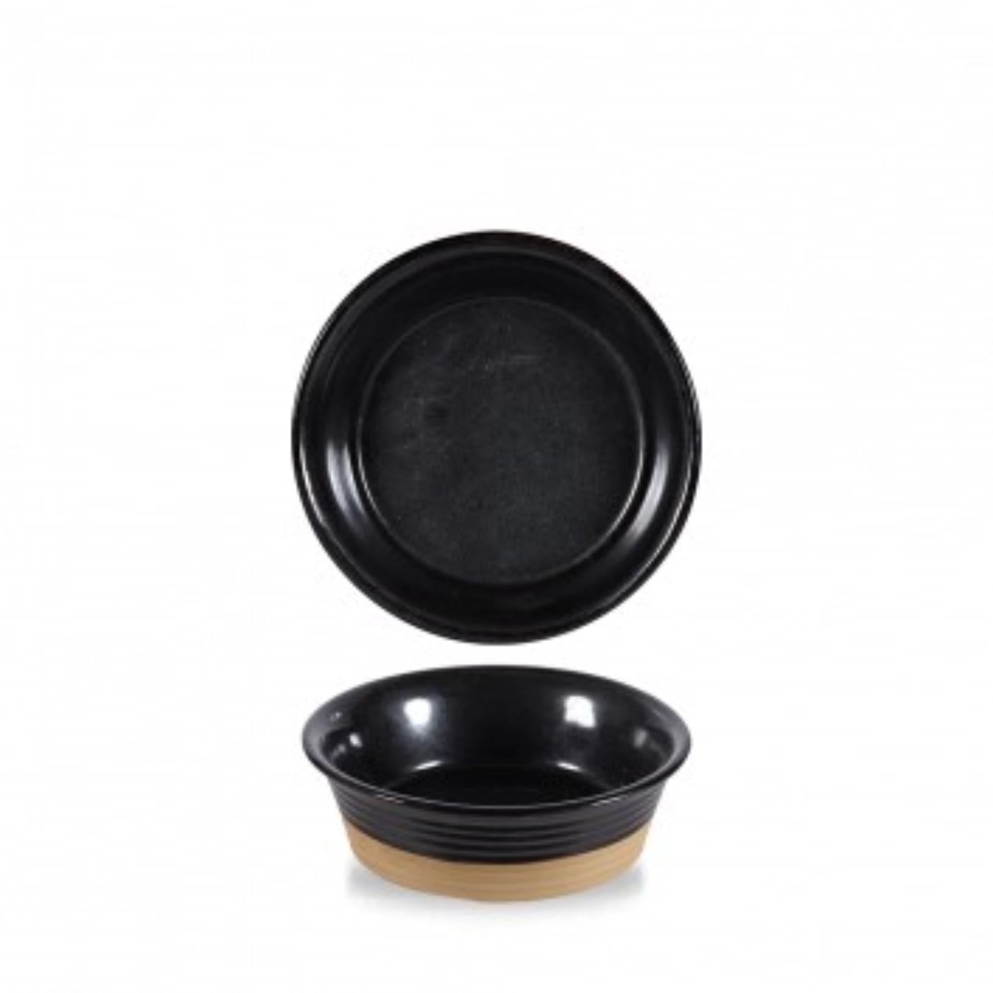 Elegante Igneous Black Schale von Churchill: 16cm, 55cl, aus hochwertiger Keramik, ideal für Salate, Snacks, Desserts. Spülmaschinenfest.