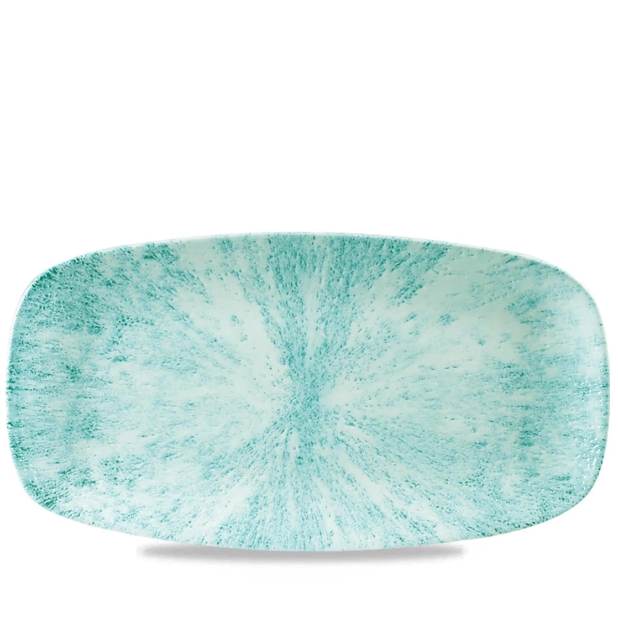 Elegante Aquamarine-Platte, 35.5x18.9cm, kratzfest, spülmaschinenfest, ideal für kreative Anrichteweisen und stilvolle Tischdekoration.