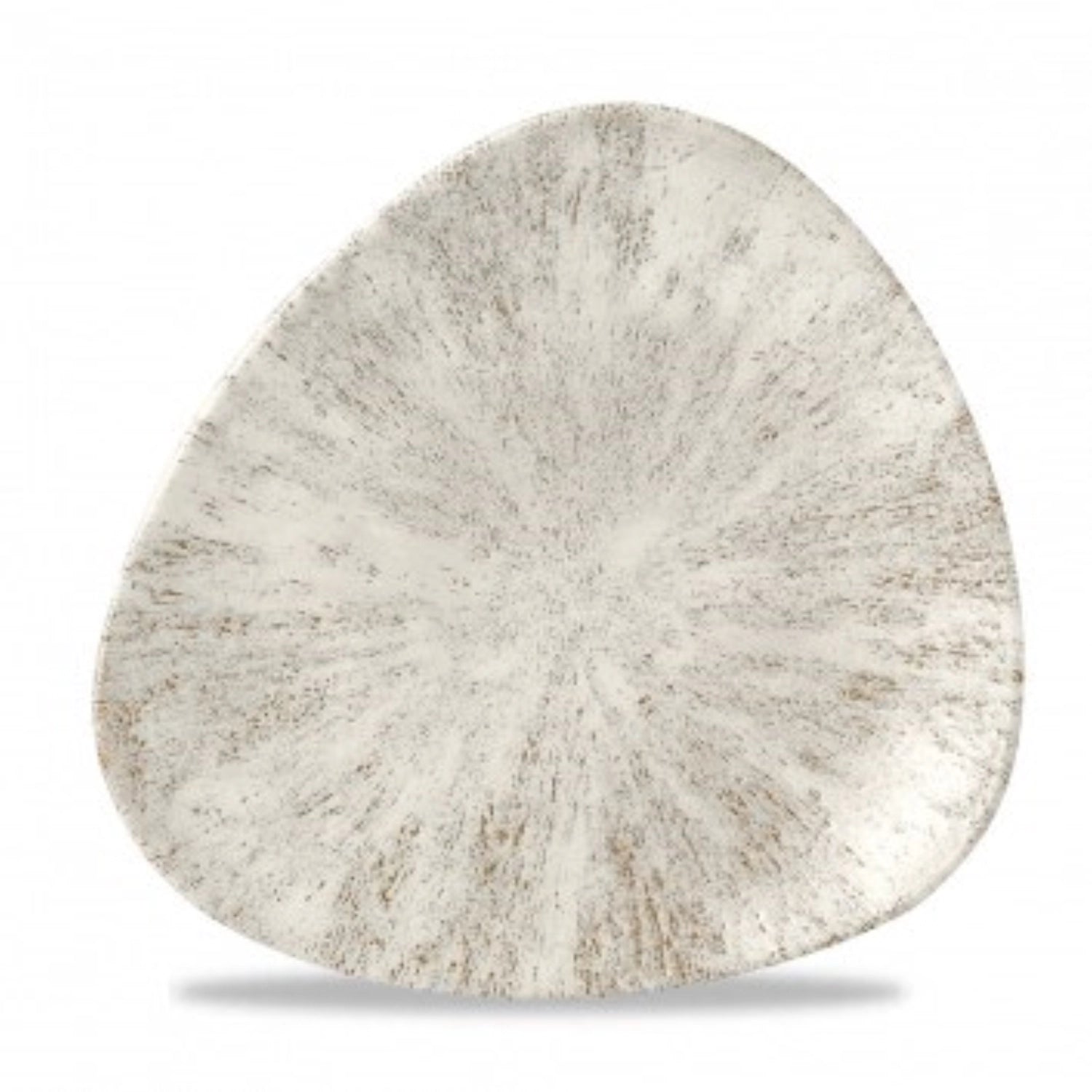 S.PAssiette triangulaire en pierre d'agate grise 22,9 cm