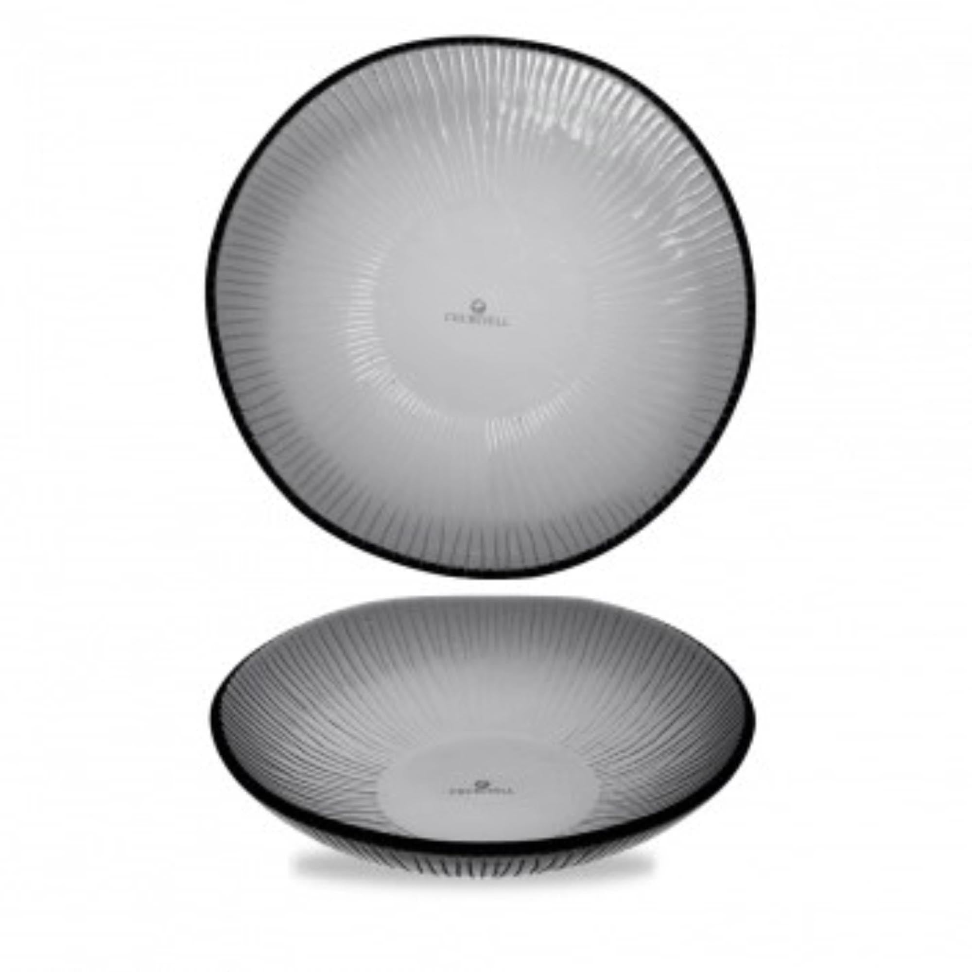 Bol en verre à poussière organique en bambou autour de 22 cm 60cl