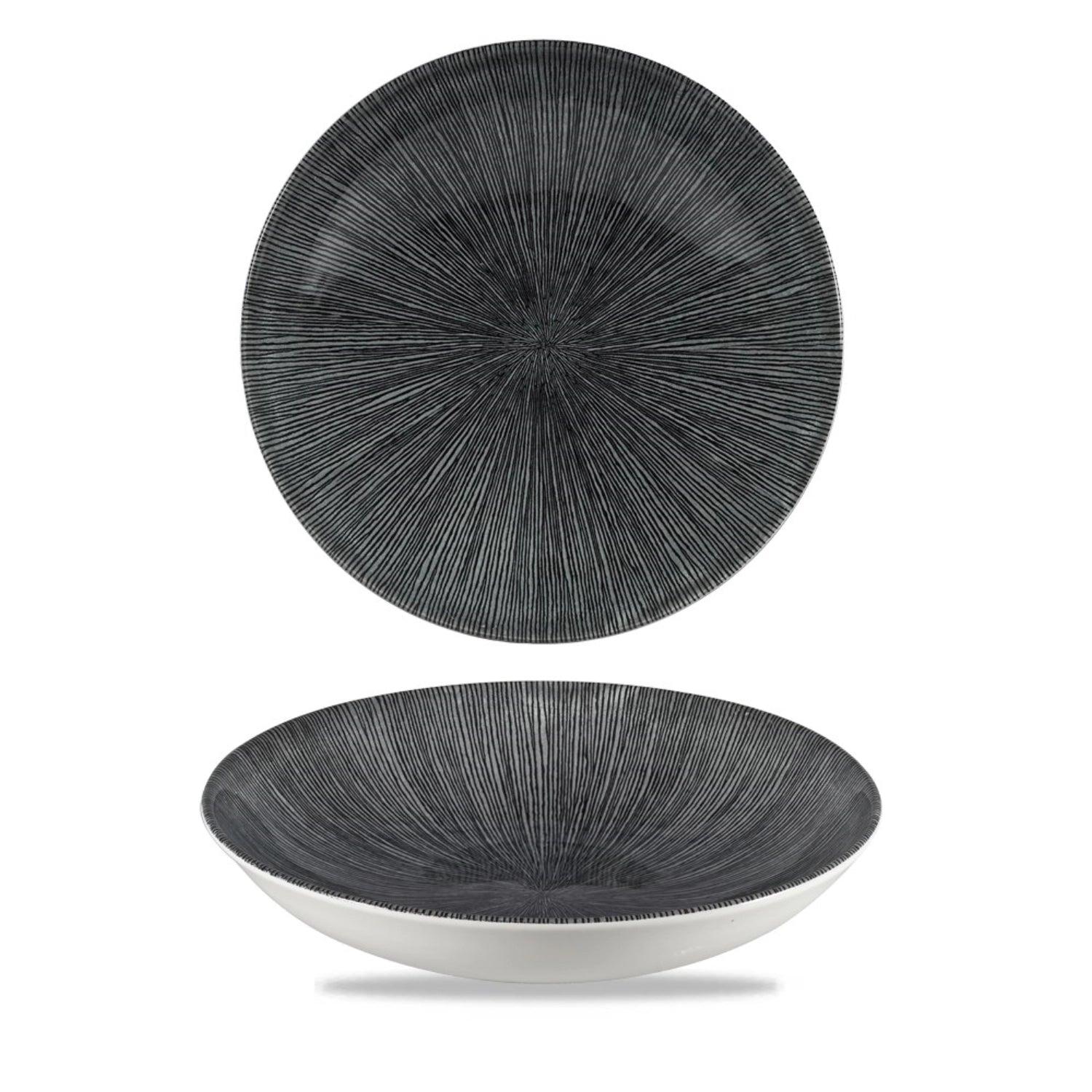 S.PAssiette creuse Agano Black Coupe 24,8 cm