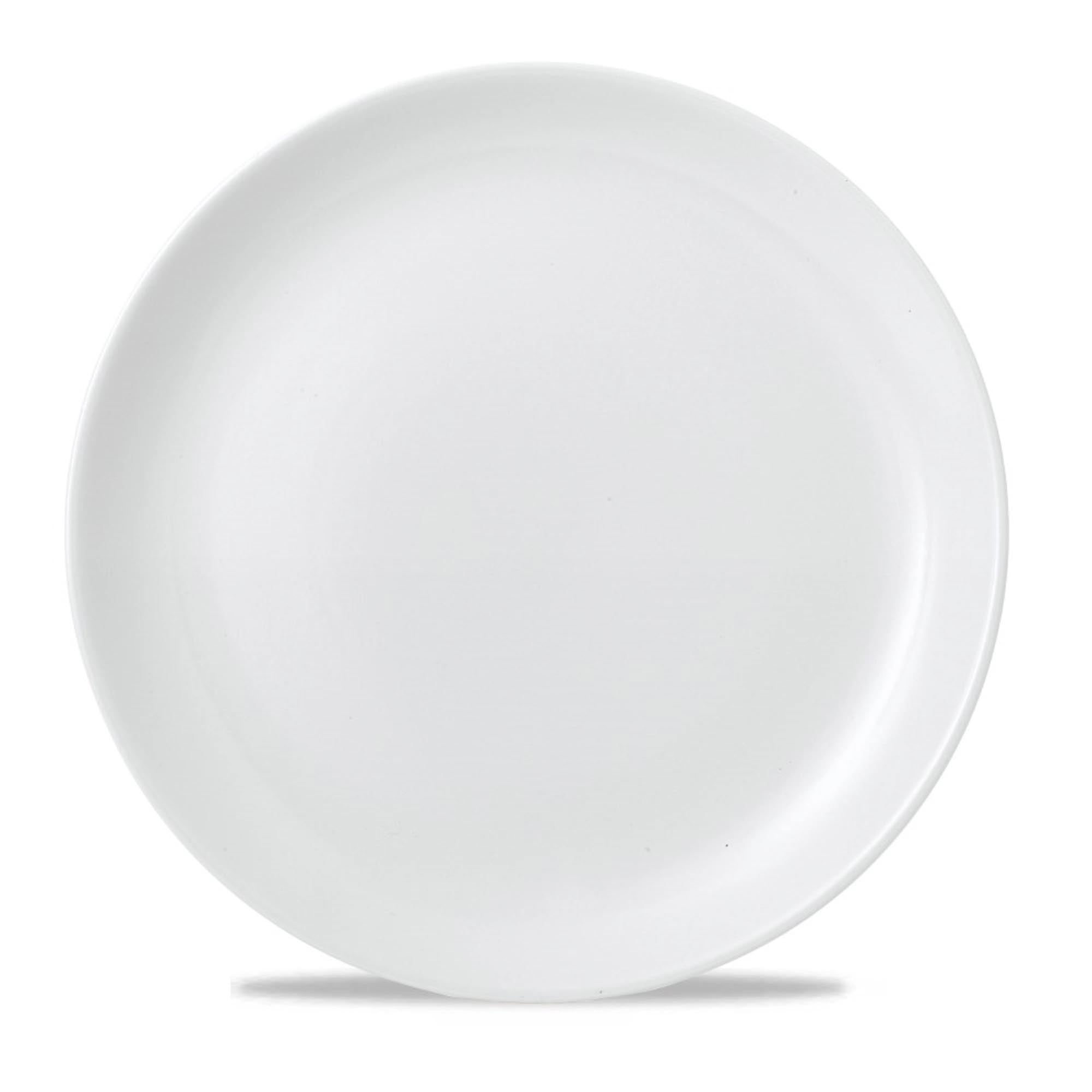 Eleganter Vellum White Coupe Teller 28,8 cm von Churchill: Porzellan, spülmaschinenfest, ideal für Vorspeisen, Hauptgerichte, Desserts.