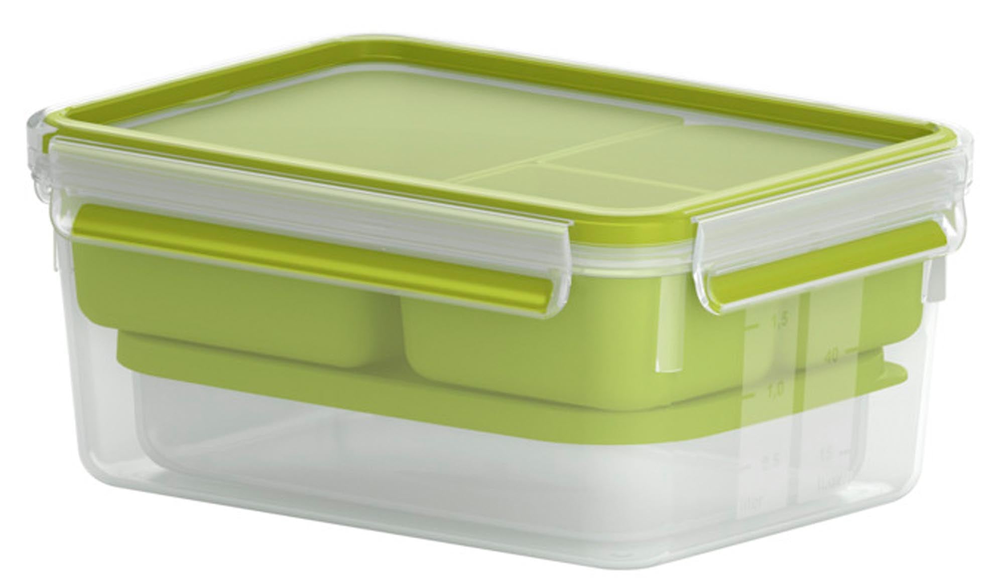 Die EMSA Lunchbox XL Clip & Go 2.3 l: BPA-frei, mikrowellengeeignet, auslaufsicher. Perfekt für Schule, Arbeit, Ausflüge.