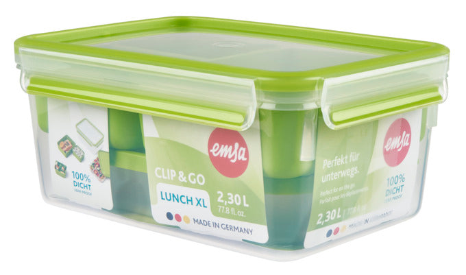 Lunchbox XL Clip & Go 2.3 l in  präsentiert im Onlineshop von KAQTU Design AG. Aufbewahrungsdose ist von EMSA