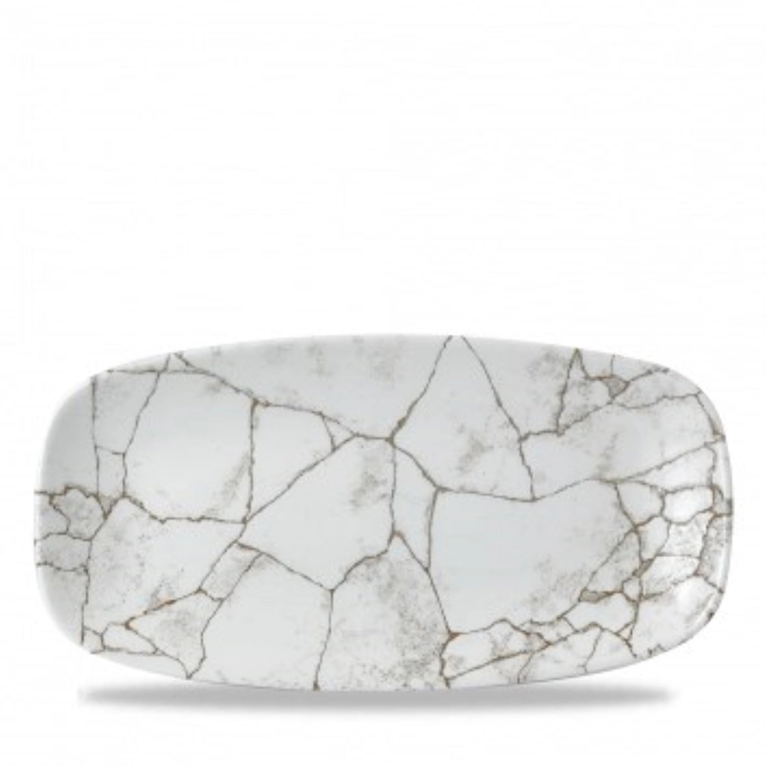 S.PKintsugi Agate Grey rectangular plate 29.8x15