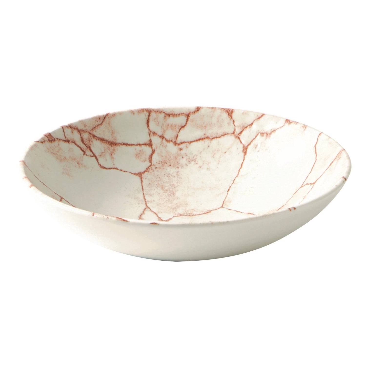 Hochwertiger S.P. Kintsugi Coral Coupe Teller tief 18.2cm von Churchill, perfekt für kreative Anrichteideen und besondere Anlässe.