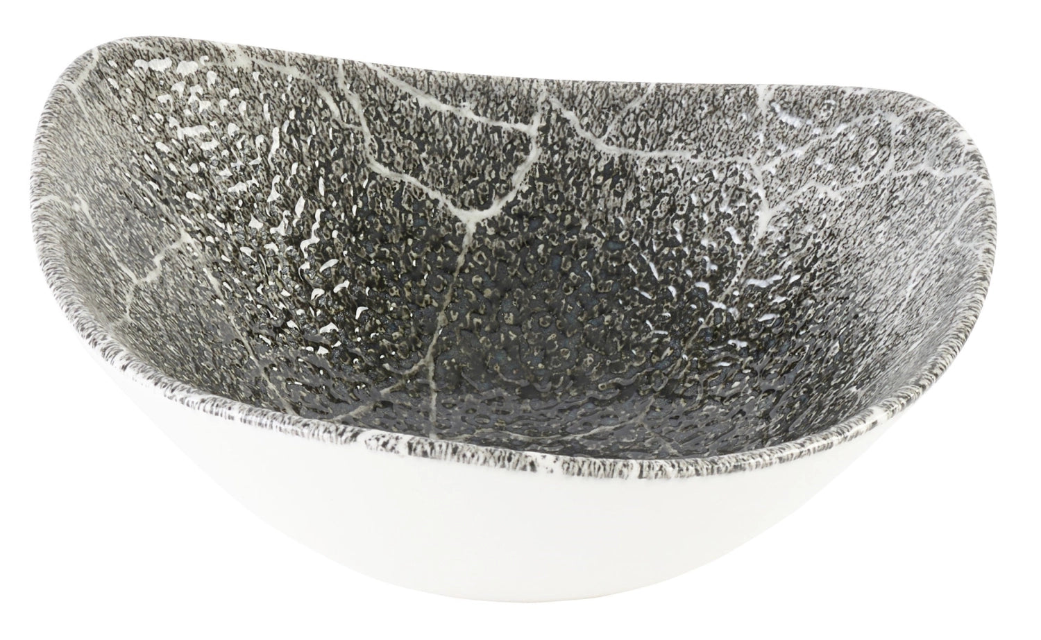 Stilvolle 18,5 cm Schüssel mit Kintsugi-Muster in Schwarz von Churchill.