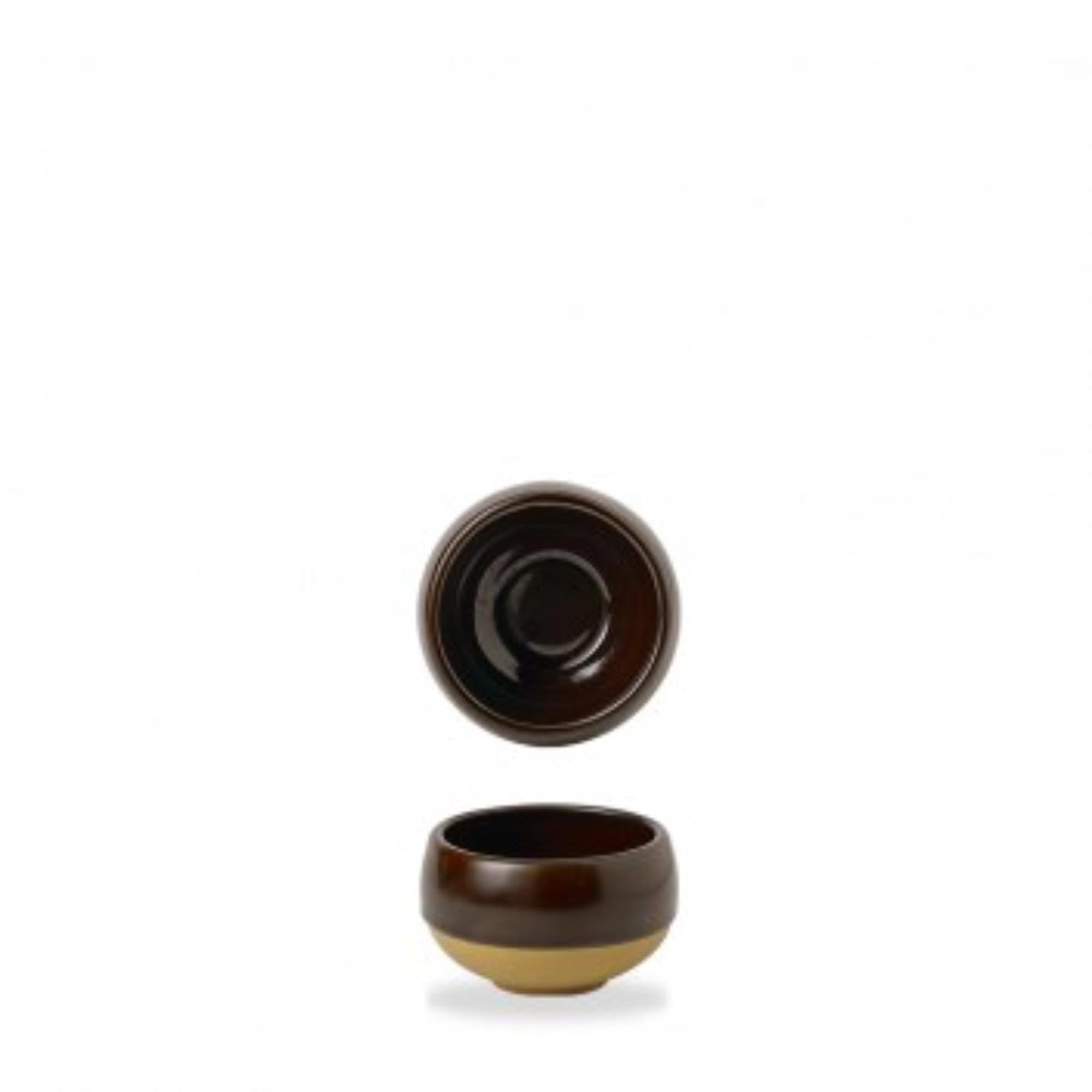 Emerge Cinnamon Brown Schüssel von Churchill: stilvolles Porzellan, ideal für Snacks und Desserts. Langlebig, stapelbar, perfekt für jeden Anlass.