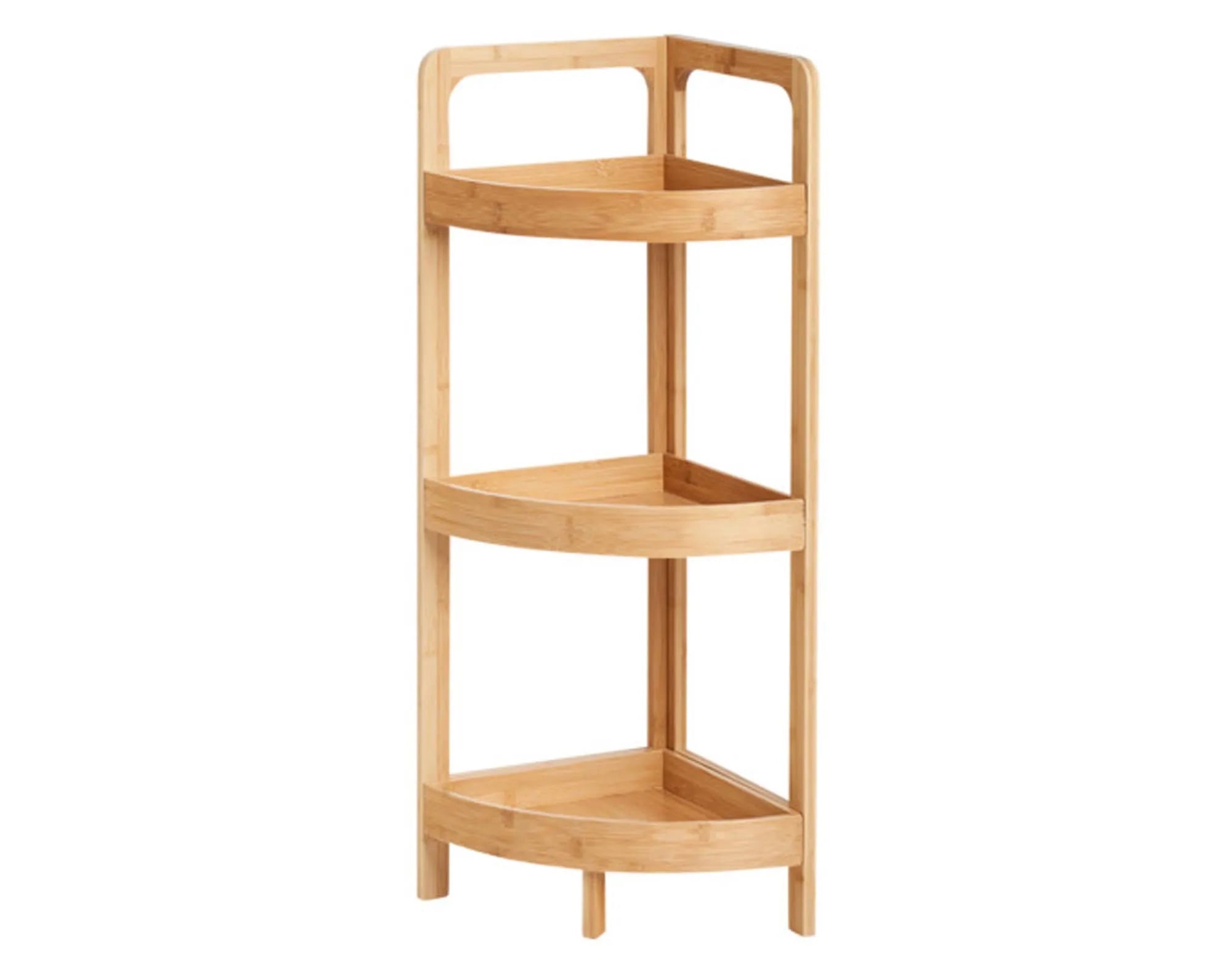 Eckregal Bamboo von ZELLER PRESENT: platzsparend, stilvoll, 3 Tablare, natürliche Bambusoptik, robust, pflegeleicht, 29x29x85 cm.