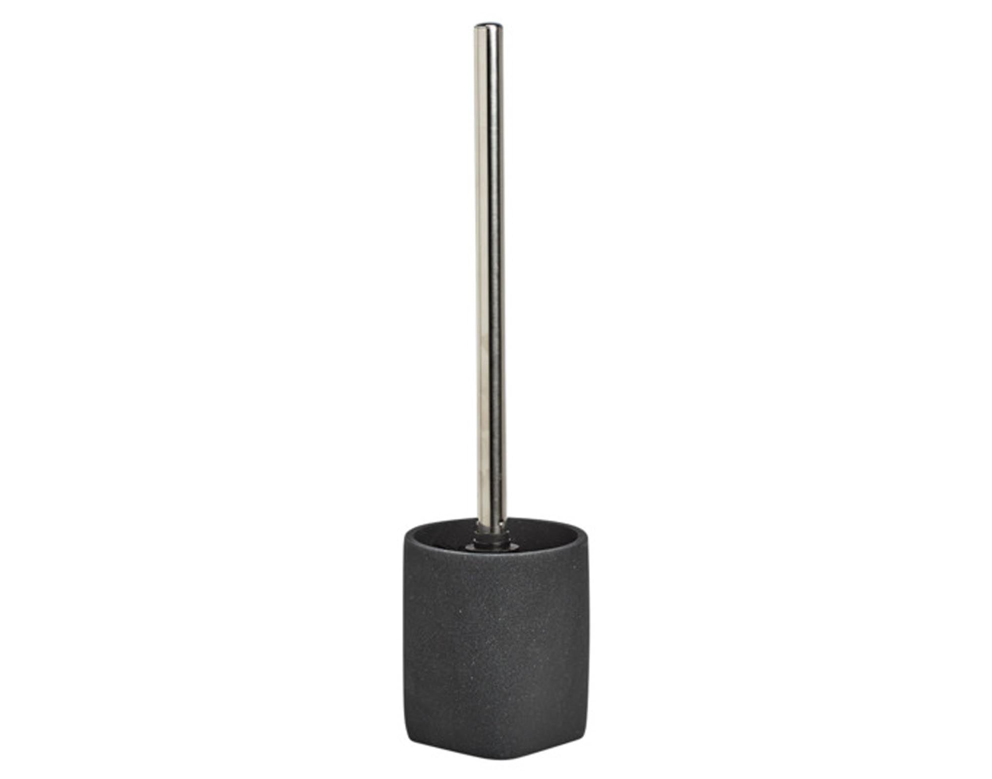 Zeller toilet brush set Dark Stone Polyresin Black Ø 9.5x10.7 cm