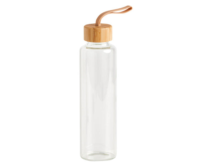 Trinkflasche To Go mit Bambusdeckel 560 ml in  präsentiert im Onlineshop von KAQTU Design AG. Flasche ist von ZELLER PRESENT