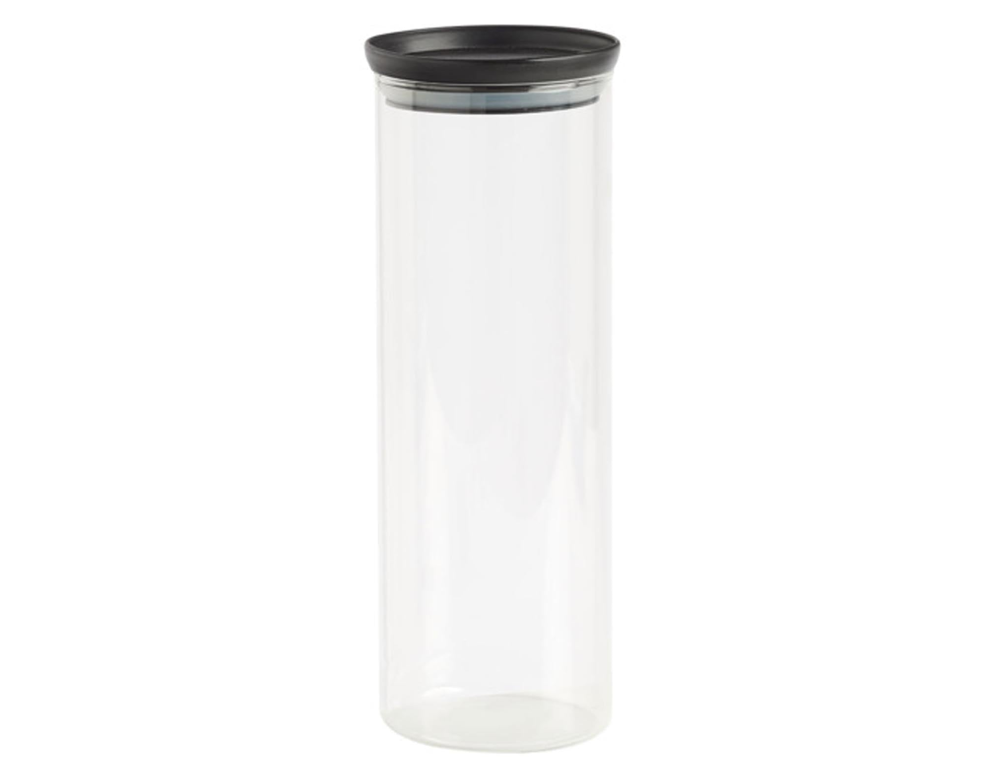 Zeller storage glass with black plastic lid 1.65 l