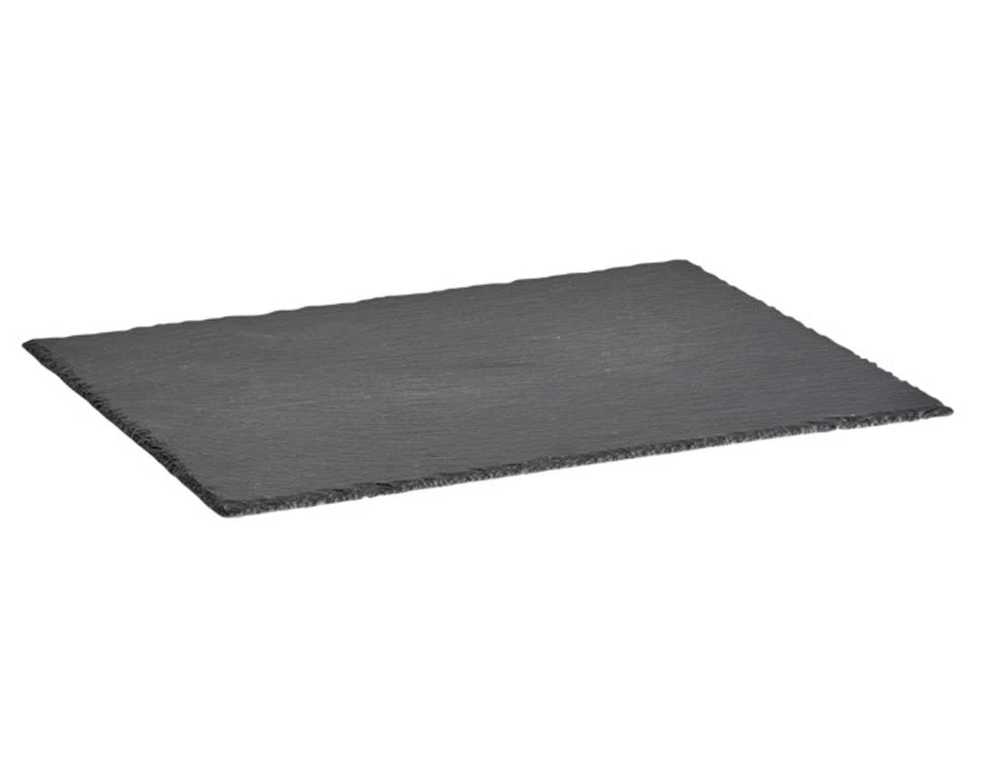 Zeller serving plate slate angular 40x30 cm
