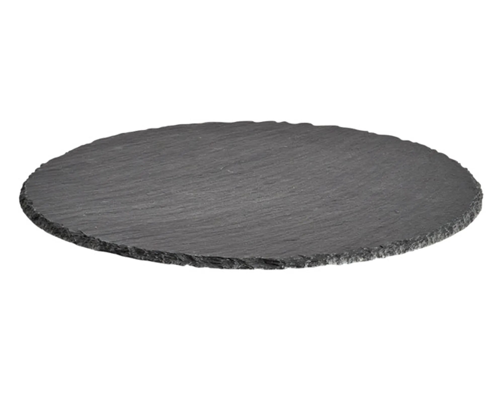 Elegante, runde Schiefer-Servierplatte (ø 30 cm) von ZELLER PRESENT: robust, hitzebeständig, ideal für Käse, Antipasti & mehr.