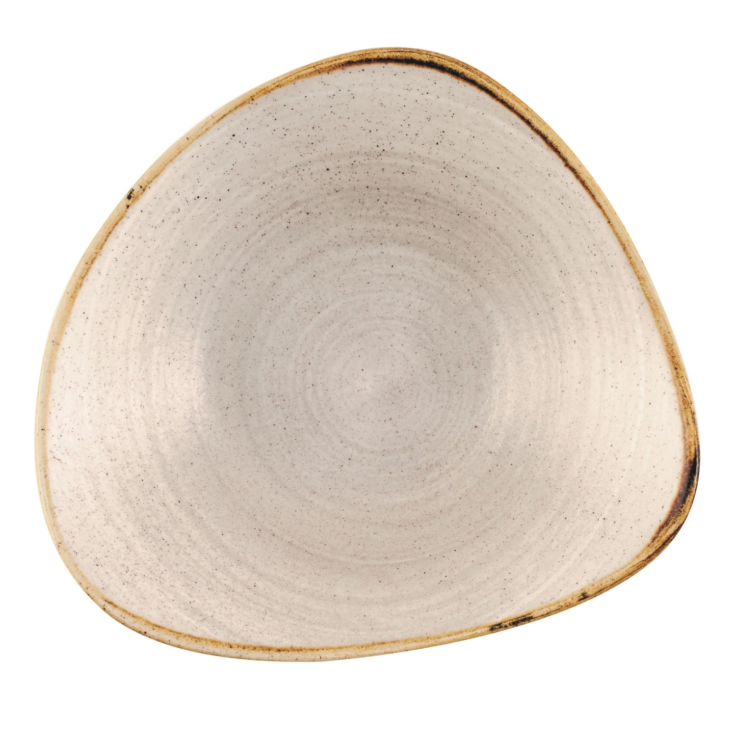 Piatta triangolare grigio grezza di stonecast bassa 18,5 cm, 37cl