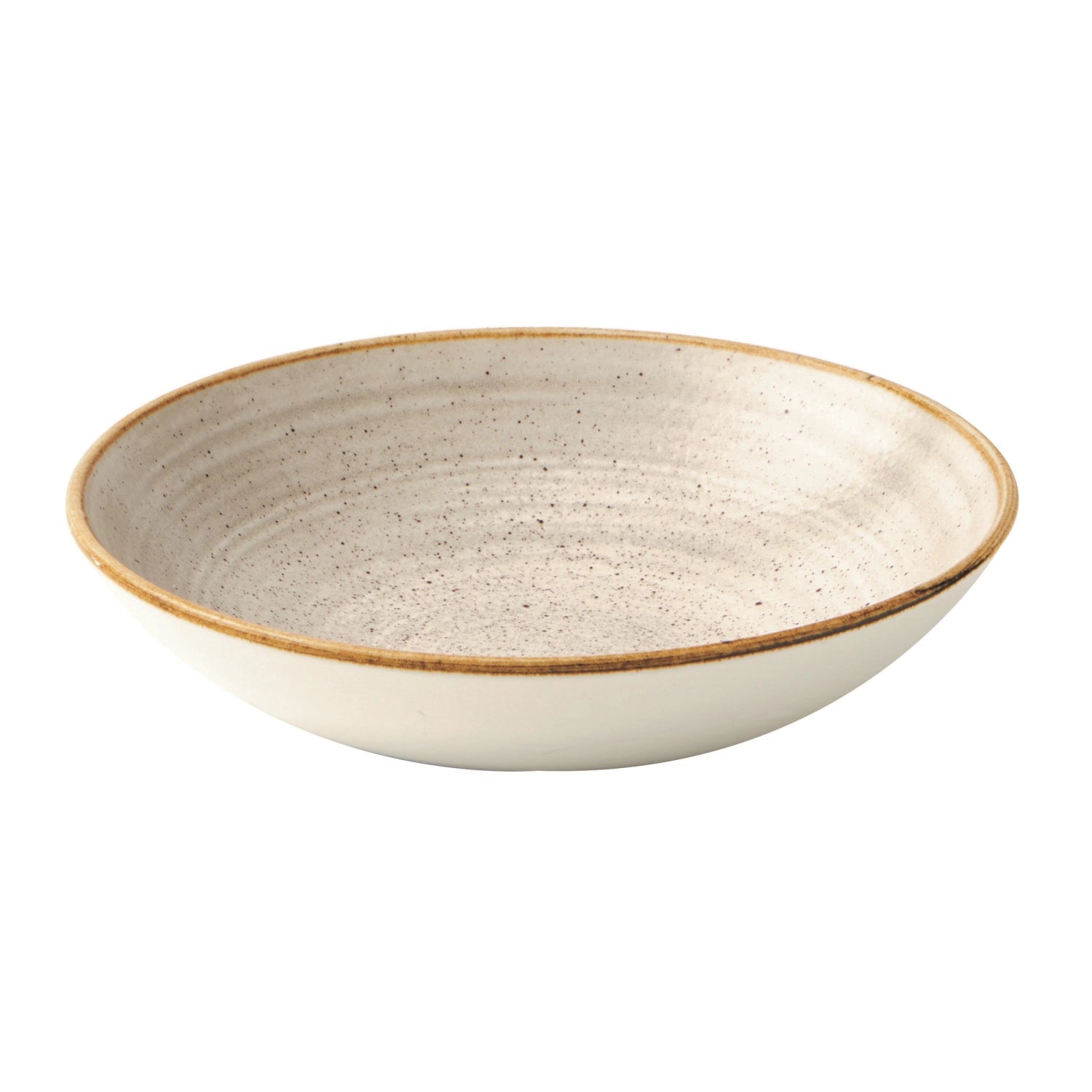 Eleganter Stonecast Coupe Teller 18.2cm in Raw Grey von Churchill.