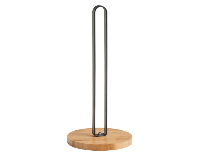 Küchenrollenhalter Bambus Metall ø 15x31.5 cm in  präsentiert im Onlineshop von KAQTU Design AG. Papierrollenhalter ist von ZELLER PRESENT
