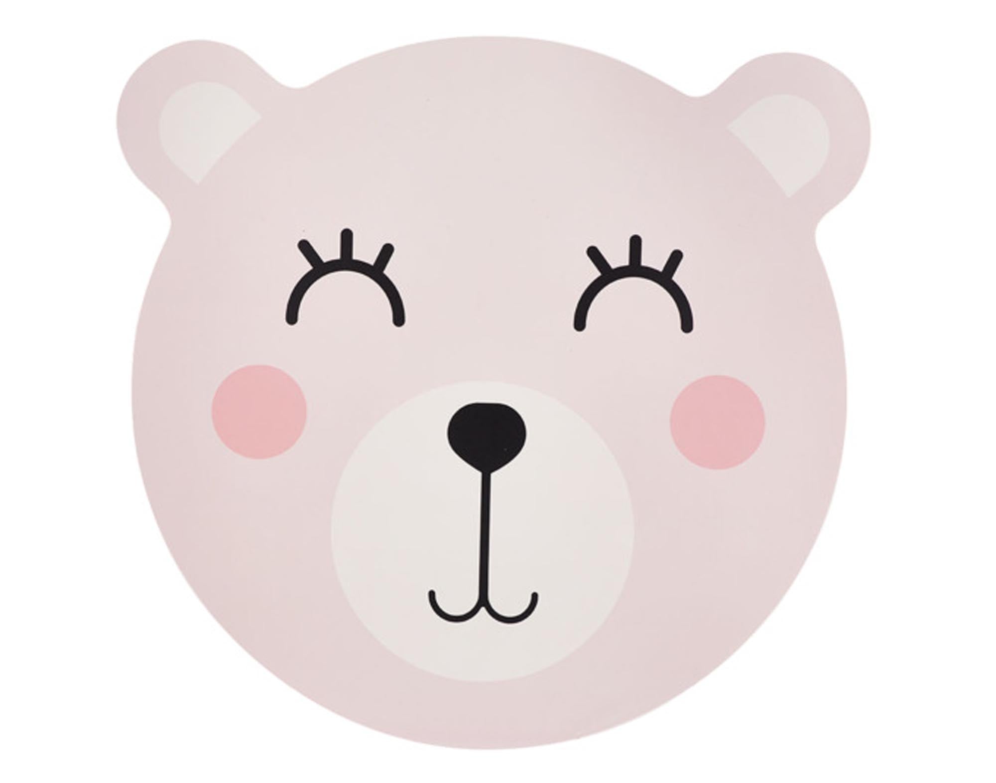 ZELLER Tischset Bär rosa ø 38 cm in  präsentiert im Onlineshop von KAQTU Design AG. Tischset ist von ZELLER PRESENT