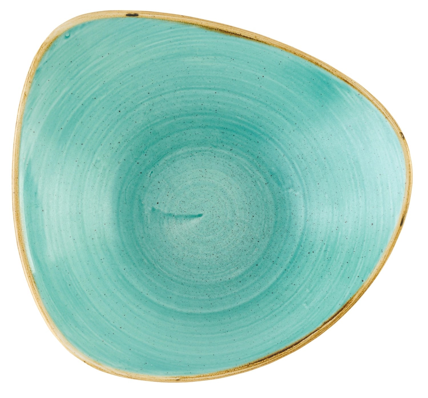 Die Stonecast Mint Triangel Schüssel von Churchill: Elegantes, dreieckiges Design in Mintgrün, aus langlebigem Porzellan, ideal für Salate und Desserts.