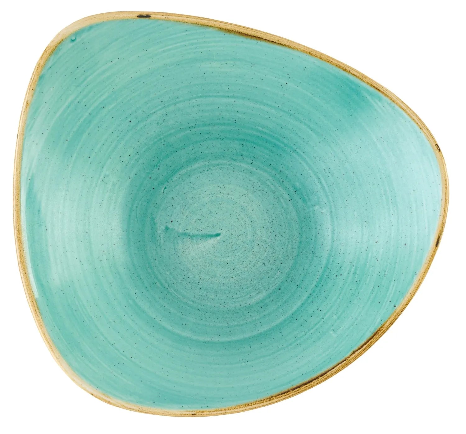 Die Stonecast Mint Triangel Schüssel von Churchill: Elegantes, dreieckiges Design in Mintgrün, aus langlebigem Porzellan, ideal für Salate und Desserts.