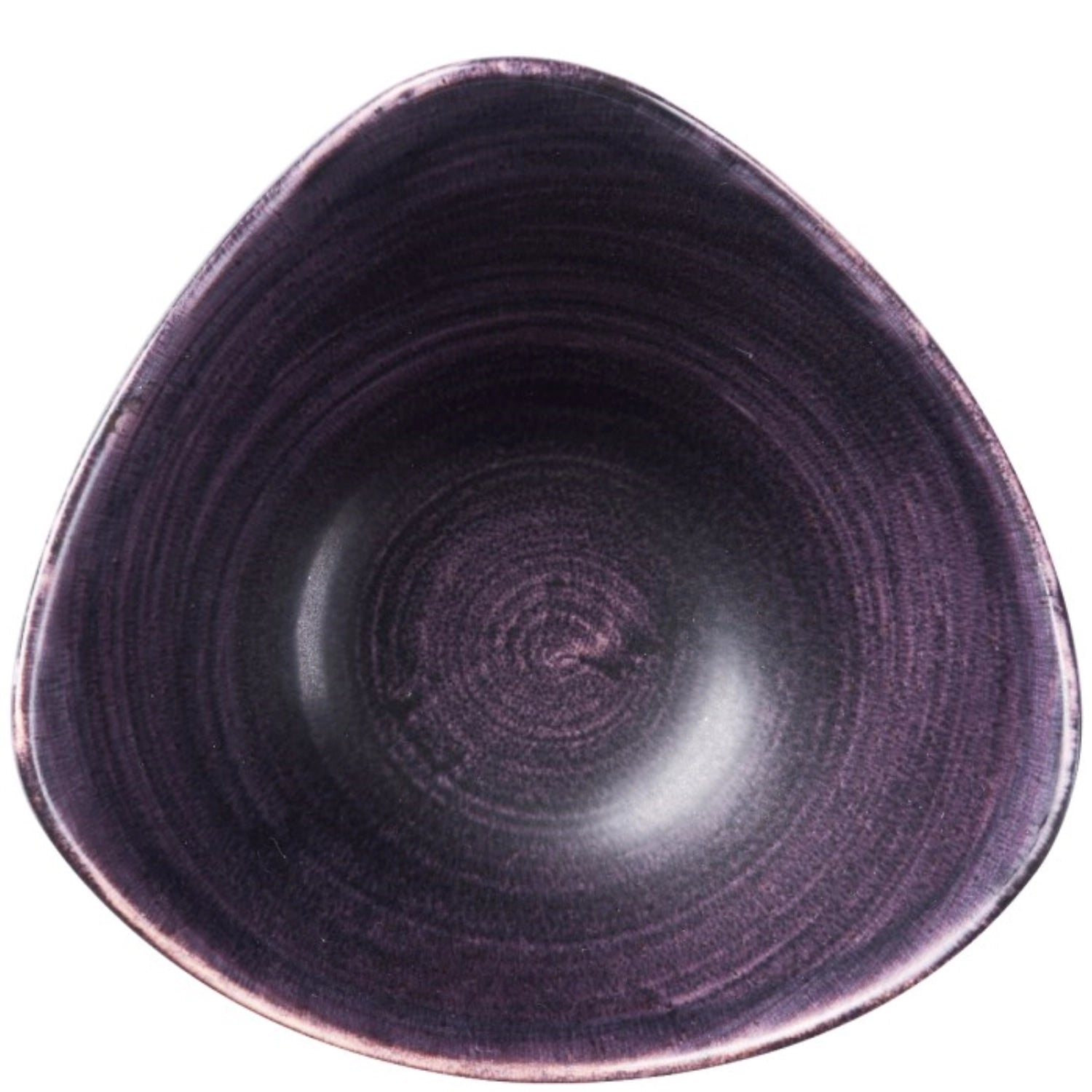 Elegante Triangelschüssel in Patina-Lila von Churchill, 18,5 cm.