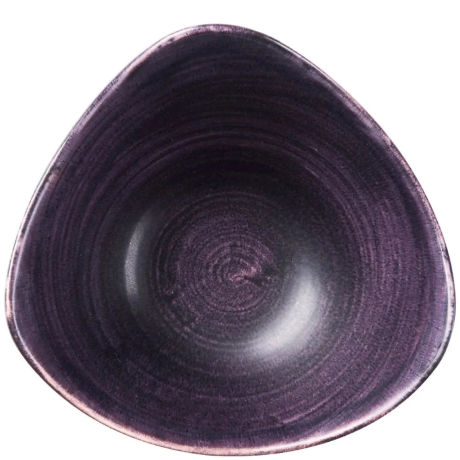 Elegante Triangel-Schüssel in Patina Deep Purple von Churchill, 15,3cm.
