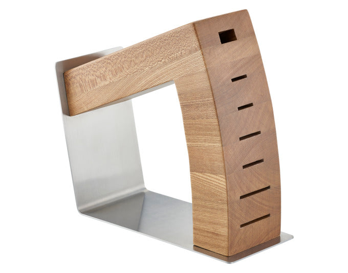 Messerblock MoveX Holz Inox 25x11x22 cm in  präsentiert im Onlineshop von KAQTU Design AG. Küchenhelfer ist von RÖSLE