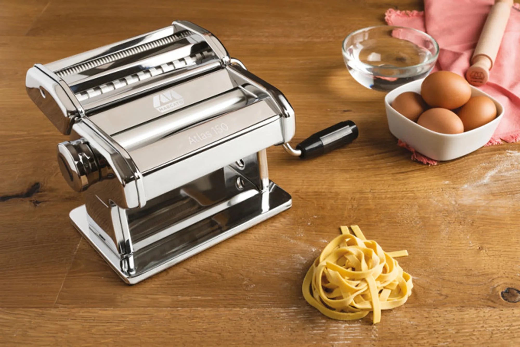 Perfekte Pasta mit der hochwertigen MARCATO Atlas 150 Nudelmaschine.